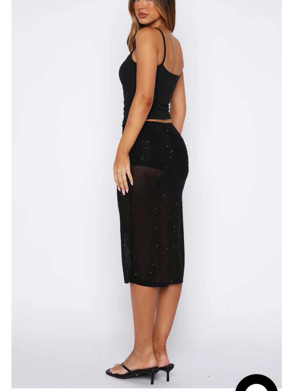 White Fox Embellished Skirt